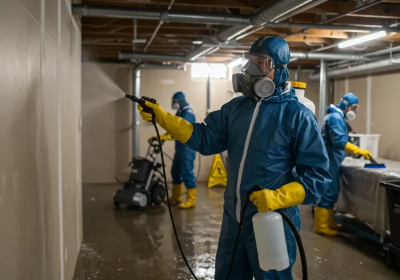 Basement Sanitization and Antimicrobial Treatment process in Winfield, WV