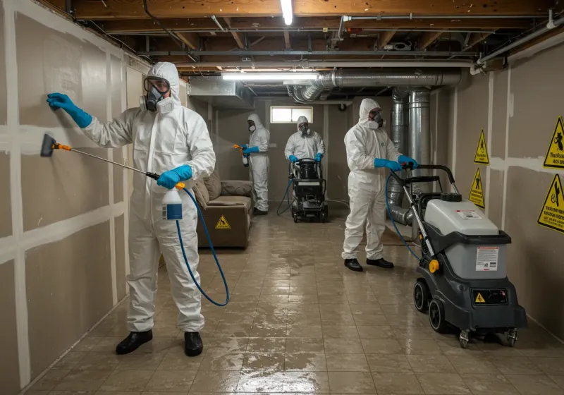 Basement Moisture Removal and Structural Drying process in Winfield, WV